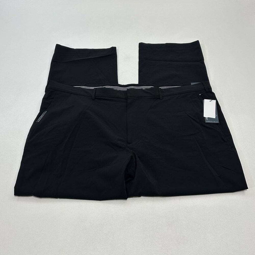 Perry Ellis Men's Tech Trouser‎ Black Flex Stretch Gripper Waist, Size 44/30